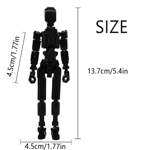 2025 New Assembly Completed-Titan 13 Action Figure,Dummy Robot 13 Action Figures Set,3D Printed Multi-Jointed Action Figures,Nova 13 Action Figure for Collectors Desktop Decorations(Black)