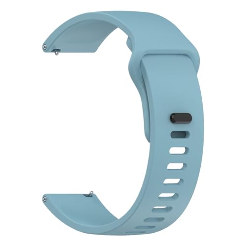[QATUEBV] 20mm 22mm ���U�[�E�H�b�`�o���h Galaxy Watch 7 6 5 4/6 4 Classic 47 46 43mm/40 44mm/S3�u���X���b�g�����p���X�g�o���h(Silicone Blue,22mm)