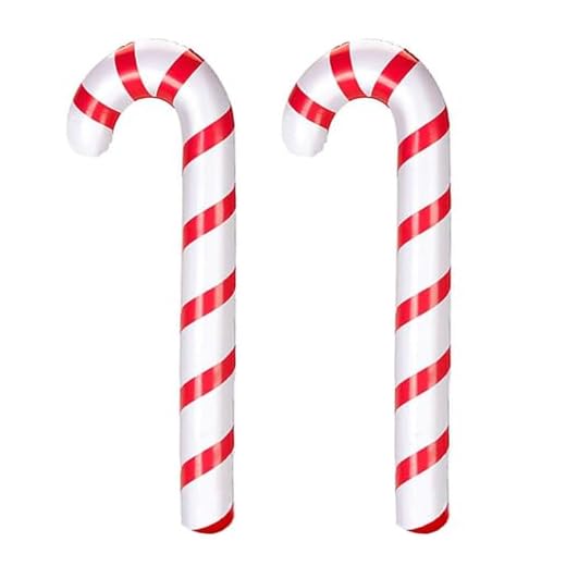 Soochat Inflatable Candy Canes for Christmas Decorations - Candy Canes Balloons for Christmas Indoor and outdoor Decorations 2 Pcs
