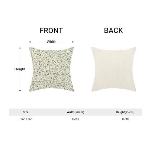 CXMEIFLY Sage Green Floral Pillow Covers 16 x 16 Inch Set of 2 Vintage Spring Flower Decor Throw Pillows Summer Outdoor Seasonal Linen Farmhouse Decorative Pillowcases for Couch Bed Sofa — view 5