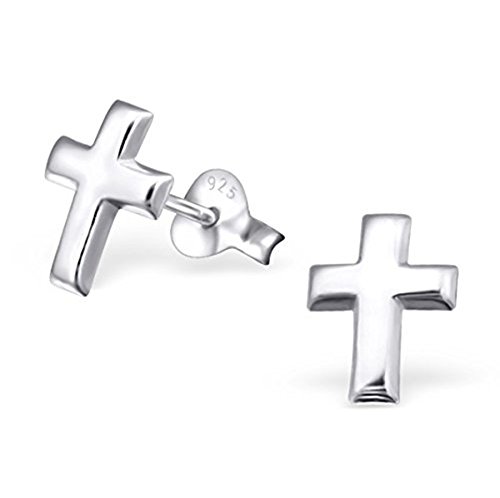 Par de pequeñas pendientes de vástago (plata de ley, en forma de estrella