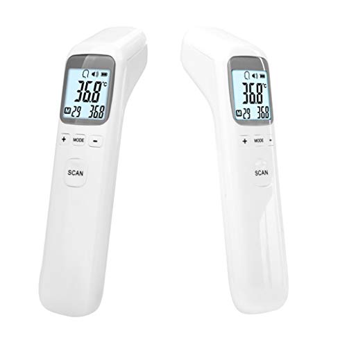 Braun Fieberthermometer Ohr, Fieberthermometer Infrarot Thermometer LCD-Display Genauer Messwert Berührungsloses_Thermometer Ideal für Erwachsene,Baby,ohr,küche 1PC Cover