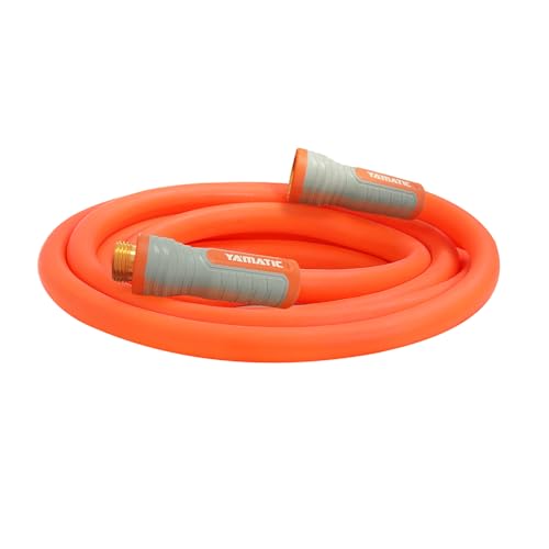 YAMATIC Heavy Duty Short Garden Hose 5/8 in x 10 ft with Swivel Fitting, Super Flexible Leader hose,All-weather, Lightweight, Burst 600 PSI