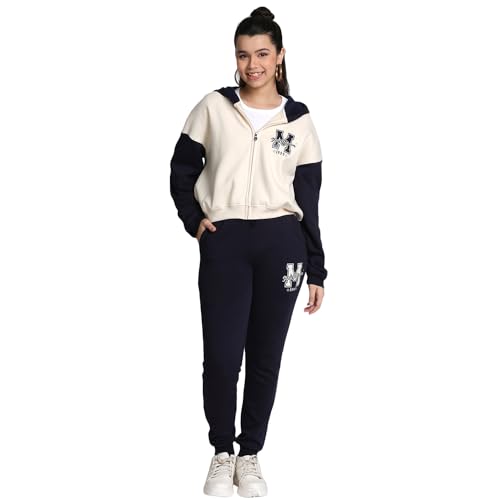 Image of Li'l Tomatoes Girls Fleece Tracksuit Set| Winter Hooded Full Zip Sweatshirt with Track Pants| Warm Casual Co-Ord Set| 7-16 Years