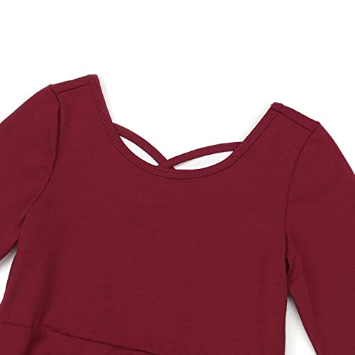 JESKIDS Mommy and Me Matching Short Sleeve Dress Criss Cross A-Line Twirl Skater Dress3