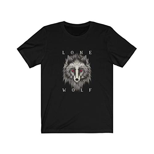 Presente para fãs de lobo, camiseta lobo solitário, camiseta de lobo, Aço inoxidável - Preto, XS