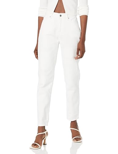 Armani Exchange Women's J06 Boyfriend Fit White Rigid Denim