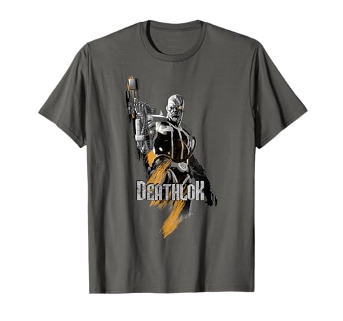 T-shirt Marvel Deathlok X-Men de qualité premium avec motif artistique texturé