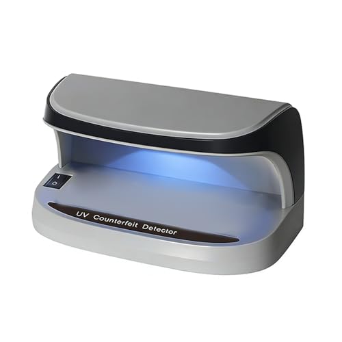 ABS Materials Portable Money Verifier Supporting Ultraviolets Light and Magnifiers for Counterfeits Banknotes Detection Automatic Sensors Included Credit Card Ultraviolets