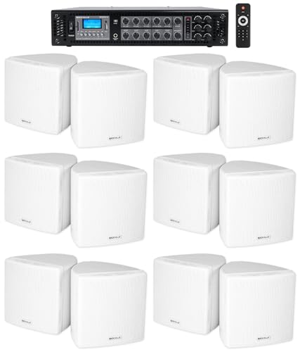 Rockville Commercial 6-Zone Bluetooth Amp+12 3.5