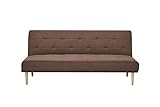 Marca Amazon - Movian Scutari - Sofá cama de tres plazas, 182 x 83 x 81, café