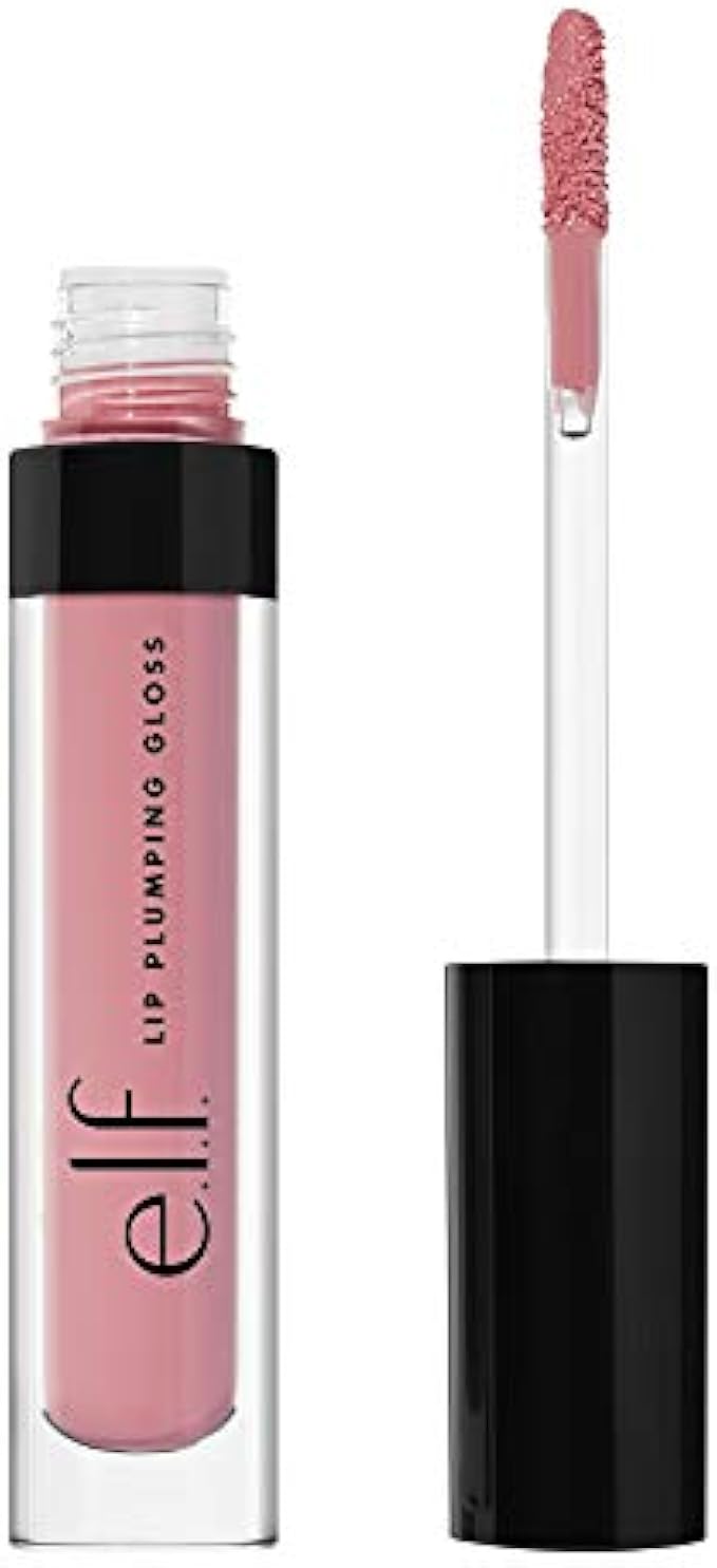 e.l.f., Lip Plumping Gloss, Hydrating, Nourishing, Invigorating, High-Shine, Plumps, Volumizes, Cools, Soothes, Sparkling Rosé, Shimmer, 0.09 Oz