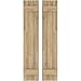 Ekena Millwork ARW101BB311X42UNH Americraft Three 2 Exterior Real Wood Joined Board-n-Batten Shutters (Per Pair), 10 1/2"W x 42"H, Unfinished