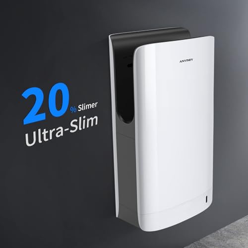 anydry 2065 Doppelseitiger Händetrockner HEPA Filter Effizient ABS Weiß