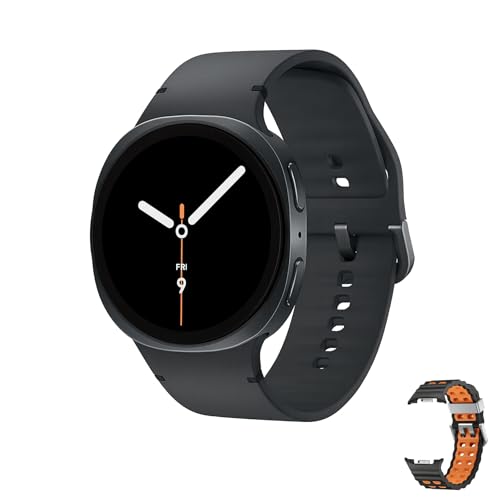 Image of Samsung Galaxy Watch 8 (2025) Buletooth Smartwatch, International Model - Fitness & Sleep Tracking, Heart Rate Monitor, Android Compatible (Not for iOS) + Extra Sport Band (Graphite, 40mm)