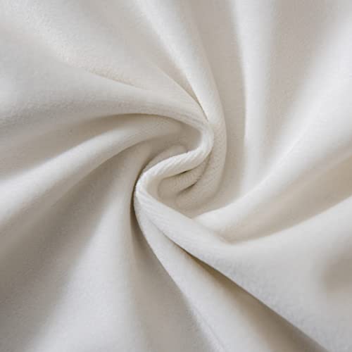 Image of JUSPURBET 28x28 Decorative Velvet Throw Pillow Covers Set of 2,Cream White | Cozy Soft Euro Cushion Covers with Hidden Zipper for Couch Sofa Bed Living Room Bedroom Home Decor
