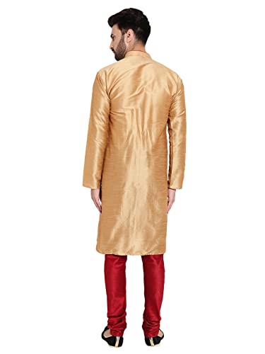 Image of HUZUR Mens Silk 6 Loop Kurta Pajama
