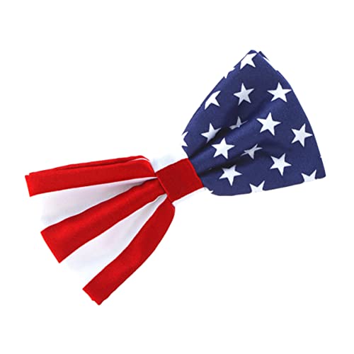 Didiseaon Fourth of July Star Flag Bow Tie American Independence Day Decor Photo Props for Men