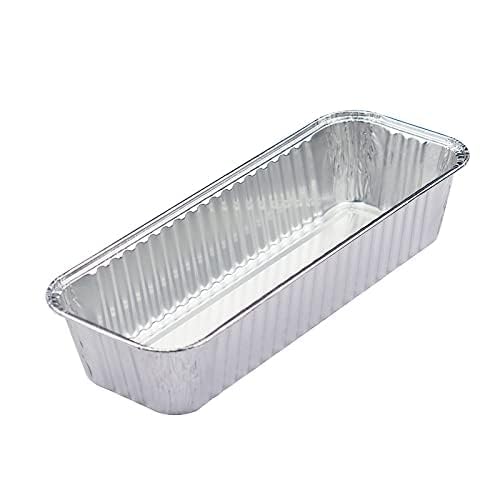 Aluschalen Alu-Tropfschalen Grillschalen Aluminiumschale Grill Tropfschalen Aluminium-Auflaufform - 25 Stück Schalen aus Aluminiumfolie, Kuchen Schale, für Backen, Kochen, Snackschale 21.5x7.8*4.3cm