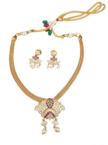 Griiham Premium Sayara Collection Elegant Kemp Necklace Set (B0DCW7N5QL) Amazon Price History, Amazon Price Tracker