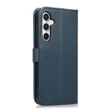 ARRYNN Etui do Samsung Galaxy S23 FE 5G + folia ochronna, etui na telefon komórkowy do Samsung Galaxy S23 FE 5G, etui z klapką PU, etui ochronne Samsung Galaxy S23 FE 5G - niebieskie
