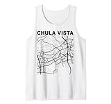 Photo Gallery mappa stradale della città di chula vista california souvenir canotta Photo Gallery mappa stradale della città di chula vista california souvenir canotta