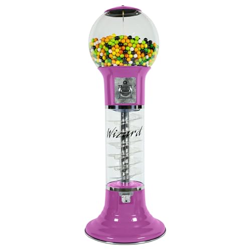 Gumball Machine Original Spiral - 4`10 Height - Set Up for $0.25 - Dispenses 1 Gumballs - Spin & Drop Vending Machines for Kids - Bubble Gum Machine - White product thumbnail 14