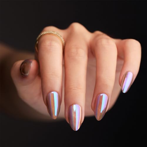 Cat's Eye Press Sur Ongles French Faux Ongles Colle Sur Aurora Designs Bâton Acrylique Artificiel Design Faux Ongles