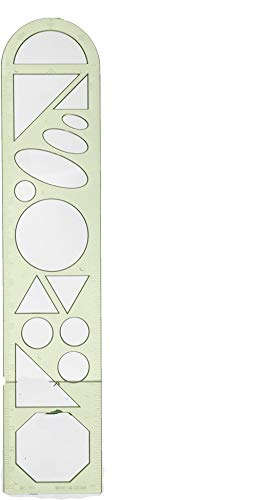 Other Internal Shapes Stencil Ruler - 181, 20 cm, Green