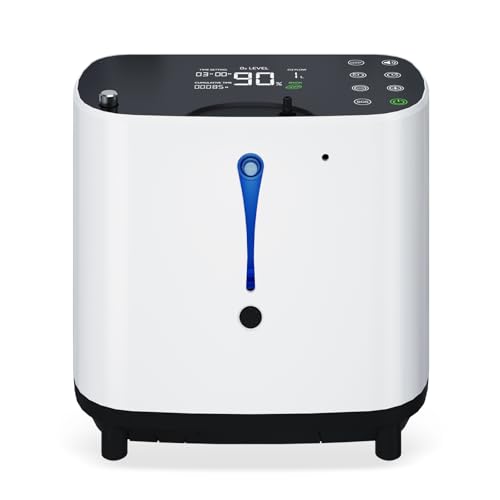 Concentrador de oxígeno portátil, dispositivo de oxígeno para uso doméstico, 90% de eficiencia, concentración 1 6L/min, concentrador de oxígeno portátil con control remoto,generador de oxígeno