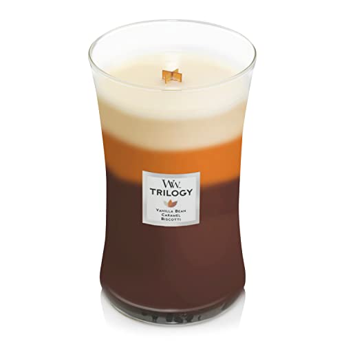WoodWick Trilogy candela grande profumata con