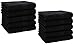 Betz Lot de 10 Serviettes débarbouillettes lavettes Taille 30x30 cm en 100% Coton Premium Couleur Noir