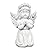 Raeasily Praying Little Angel Statue - 4.7 Inches Resin Crafts Wings Angel Crafts Decoration for Shelf,Home, Wedding Car Decoration, Offcie Desk