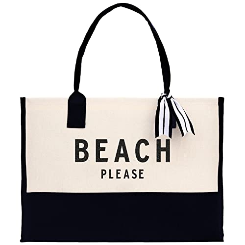 Image of VANESSA ROSELLA Beach Tote Bag Large - Chic Tote Bag for Pool Gym Travel Cruise Picnic Road Trip