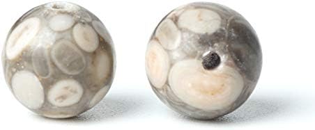 Miniatura 2 de 100 cuentas redondas sueltas de maifanita de piedra natural de 0.315 pulgadas (0.315 in), cuentas de curación energética, tamaño de agujero de 0.039