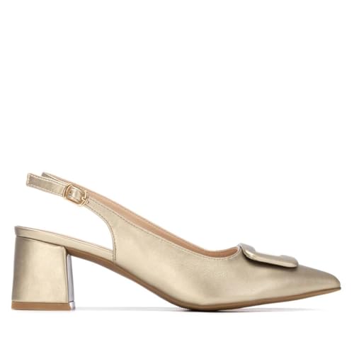 Imagen de XTI Zapatos de Salón Mujer Oro Calzado Cómodo y Versátil Moda Casual Modelo 14536503