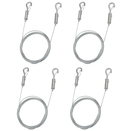 Image of 4 Pack 3m x 1.5mm Picture Hanging Wire Kit | 9.84FT, Adjustable, Heavy Duty Stainless Steel Wire Rope, For Hanging Pictures /Artwork /Mirrors
