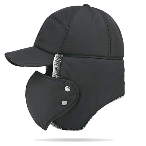 メンズ防寒帽子 飛行帽 耳あて付き帽子 キャップ 厚め 防風 保温 大きさ調節可 ふわふわ シンプル アウトドア 登山 旅行 釣り バイク 屋外作業用 誕生日 プレゼント お年寄り レディース ダークグレー