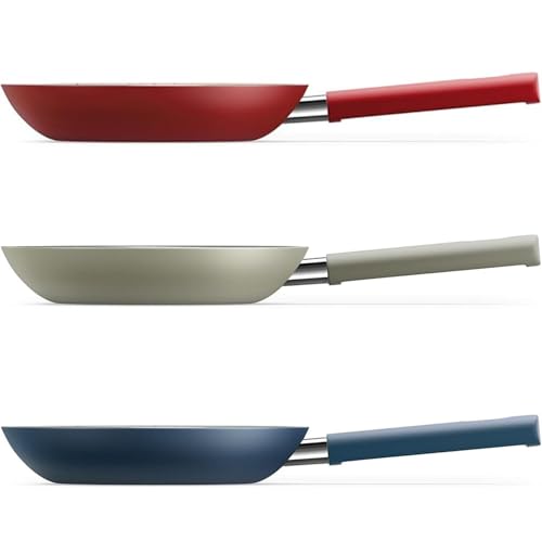 Frigideira 22cm de Alumínio com Revestimento Antiaderente Intense Pintuta Resistente ao Calor Não Gruda Fácil de Limpar Tecnologia Premium (AZUL)