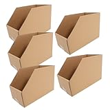 EPIGEIST 5 piezas Unidades Cajas de Cartón Ondulado Resistentes para Almacenamiento y Organización de Plegables para Ahorro de Espacio para Mudanzas y Envíos Pequeñas