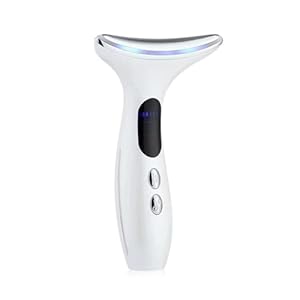 Face Massager，2024 New Upgrade Skin Tightening Anti-Wrinkle Beauty Toning Device，with 45±5°C Heat and 4 Massage Modes for SkinTightening & Neck Lifting EMS Massage Face Toning Firming for Women (White