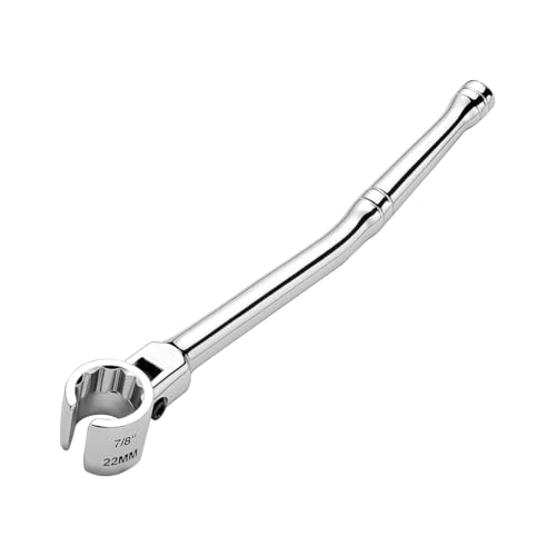 SWPHRT Flexible Car Head Oxygen Sensor Remover 7/8 22mm Vehicle O2 Sensor Handle Wrenches Heavy Duty Automotive O2 Socket Ratchet Spanner Tool Accessories Universal Fit