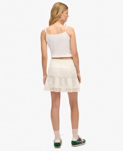 Superdry Para Mujer. W7210324A Minifalda Ibiza Blanco (M), Casual, AlgodóN - 6