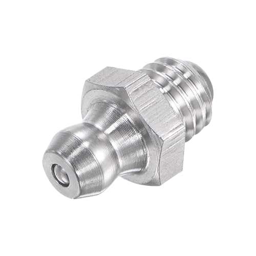 Image of uxcell 4Pcs Metric Stainless Steel Straight Grease Fitting M8 x 1.25mm Thread Hydraulic Grease Fitting Accessories