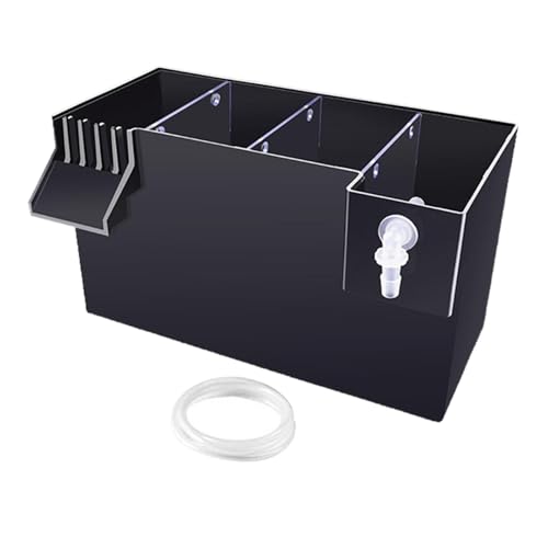 KESOTO Aquariumfilter, Fischtankfilter, zum Aufhängen am Aquariumfilter, Kleiner Fischtankfilter und Schildkrötenfilter, Schwarz 26x13.5x15cm