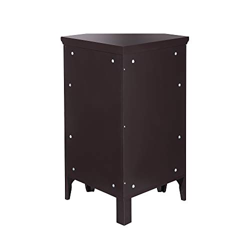 Versanora Free Standing Wooden Corner Cupboard Bathroom Storage Cabinet Unit, MDF, Brown, 62.87 x 43.18 x 81.28 cm Versanora Free Standing Wooden Corner Cupboard Bathroom Storage Cabinet Unit, MDF, Brown, 62.87 x 43.18 x 81.28 cm
