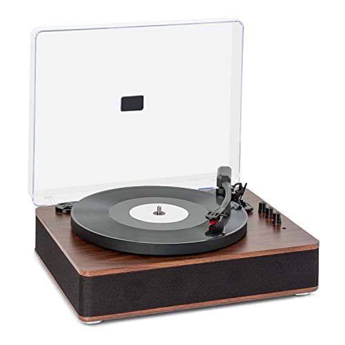 Auna Platine Vinyle Bluetooth, Tourne Disque Vinyle avec Enceinte Haut Parleur, Tourne-disques Audio Vinyle 33 Tours, Chaine HiFi avec Platine Vinyle Portable, Lecteur Vinyles Vintage avec 3 Vitesses - Les Beatles, Paul McCartney, John Lennon, RIngo Starr, George Harrison Auna Platine Vinyle Bluetooth, Tourne Disque Vinyle avec Enceinte Haut Parleur, Tourne-disques Audio Vinyle 33 Tours, Chaine HiFi avec Platine Vinyle Portable, Lecteur Vinyles Vintage avec 3 Vitesses