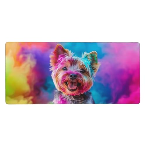 XXL Gaming Mauspad Farbe 27.6x15.7in, verlängertes Mousepad, mit Motiv Schreibtischunterlage Hund, Erweiterter Schreibtisch Schutz, Verbessert Präzision und Geschwindigkeit Gaming Mauspads N1-332