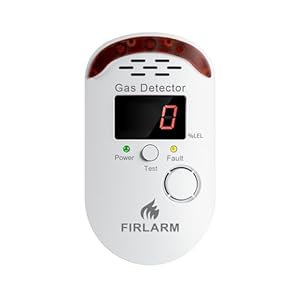 Gas Leak Detector for Home, Plug-in Natural Gas Detector for Propane, Methane, Butane, LPG, Combustible Gas Alarm Monitor with LED Digital, Audible and Visual Alert, for Kitchen, RV, Garage