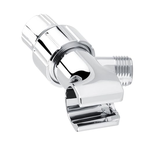Image of Generic Durable 3-Way Shower Head Diverter Bracket, ABS Plastic, Wear-Proof Chrome Plating, Quick Install, Shower Arm Mounted Holder, Elegant Bathroom Accessory